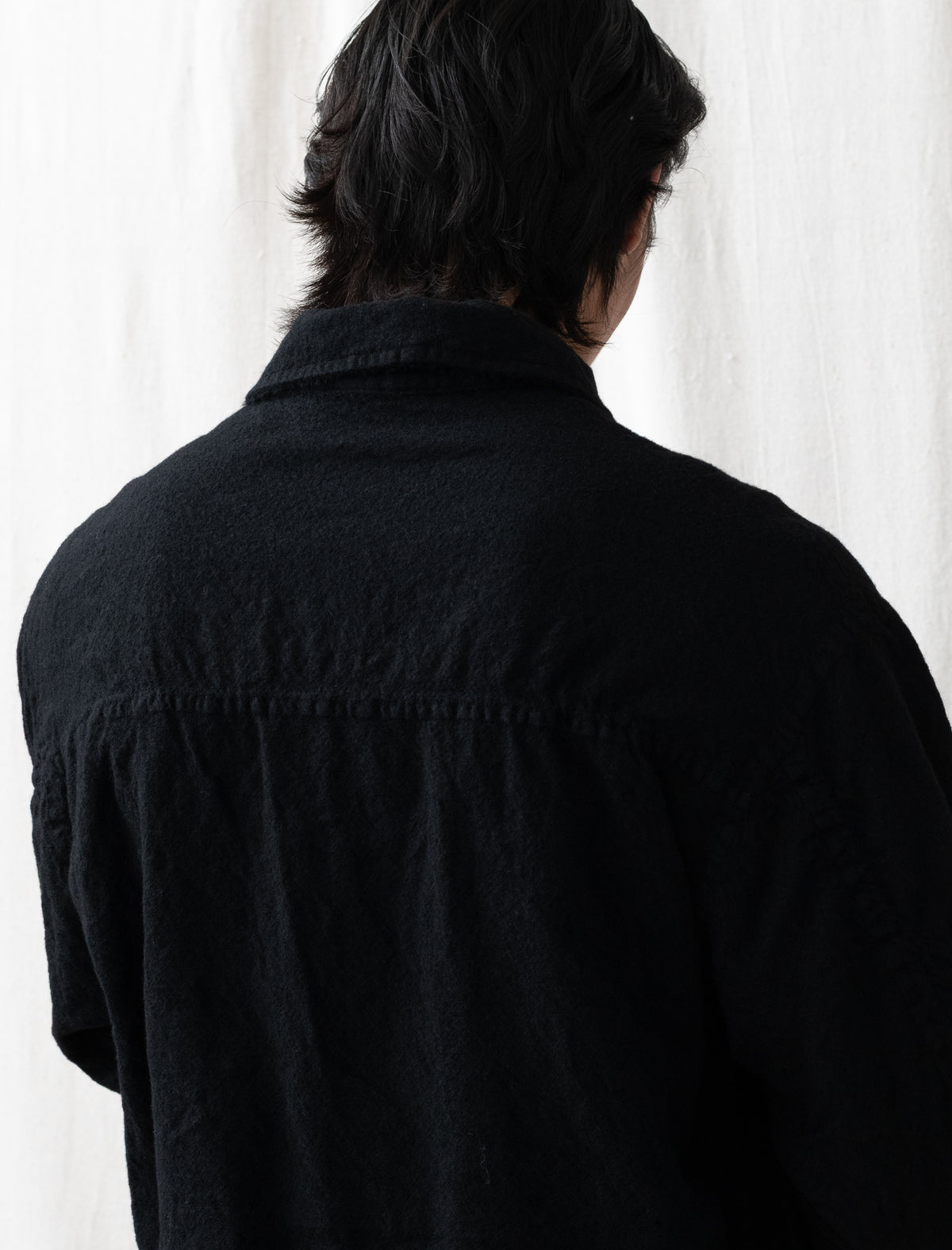 Wool Zip Blouson J018 (Black)